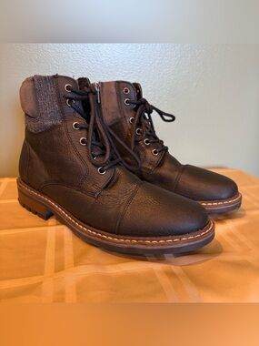 Crevo Trinidad men’s lace up black leather boots size 8.5